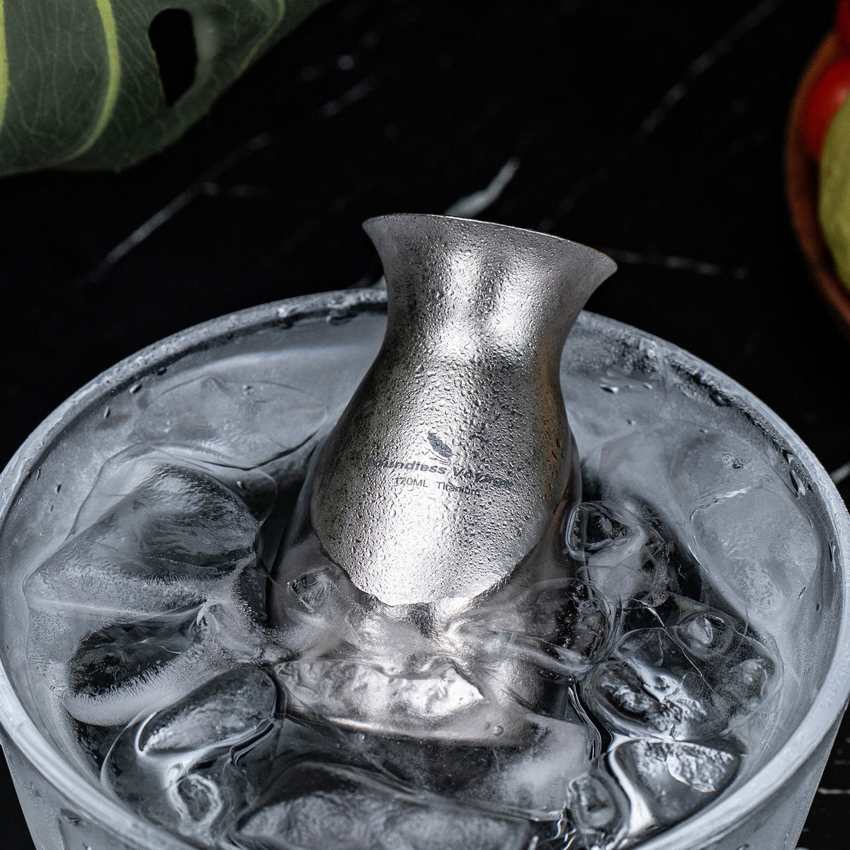 Boundless Voyage 120ml Pure Titanium Sake Carafe – Ultralight Japanese Sake Server for Whiskey, Spirits, Home Bar & Travel