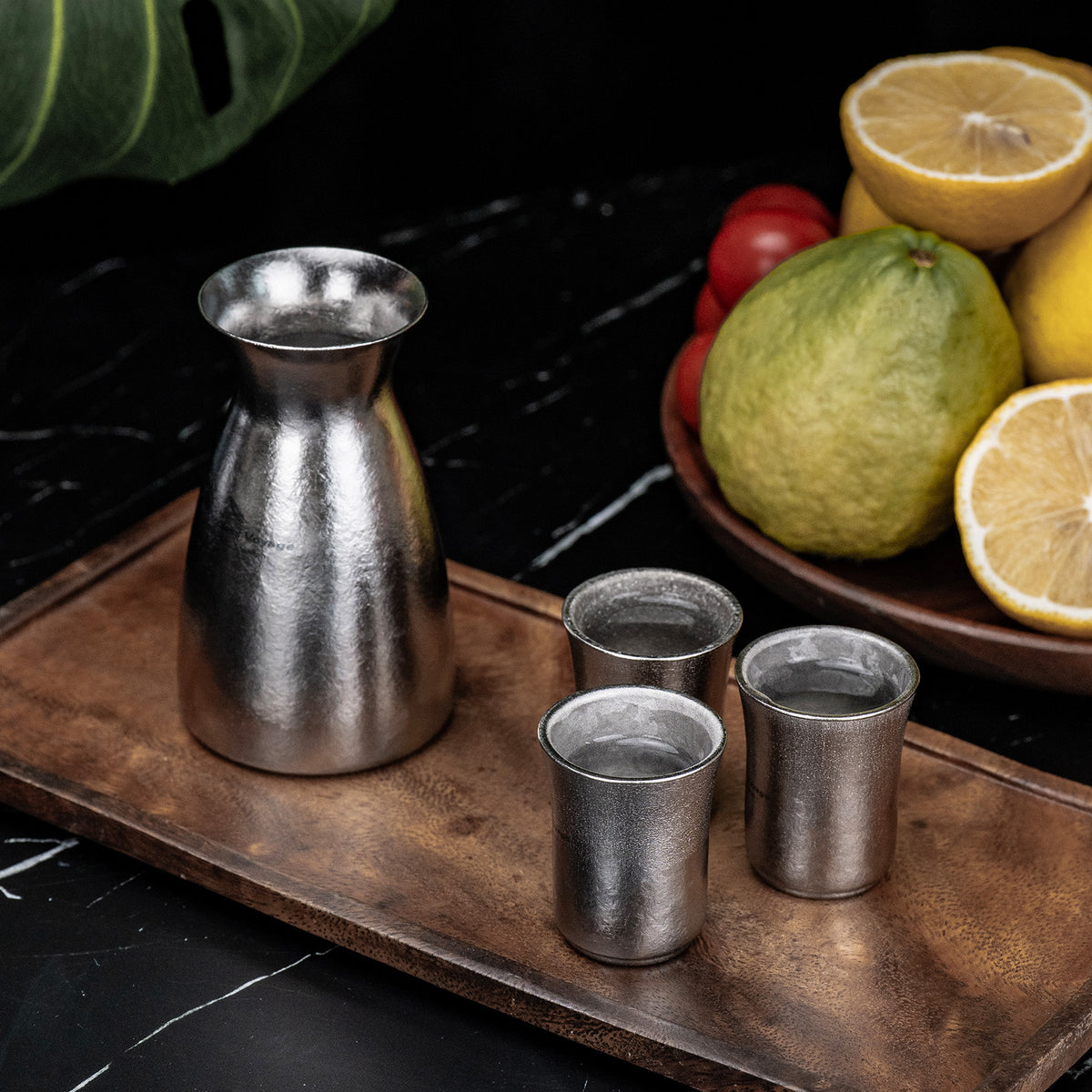 Boundless Voyage Titanium Sake Set – 120ml Sake Carafe & 15ml Cup, Ultralight TA1 Titanium Drinkware for Sake, Whiskey & Spirits