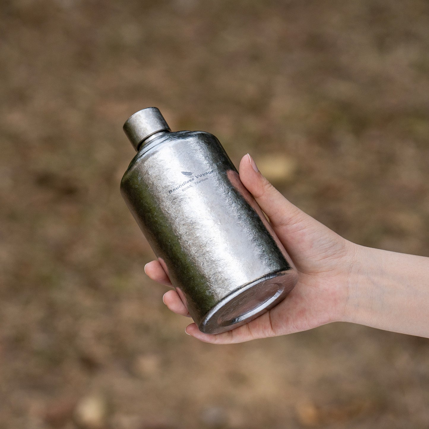 Boundless Voyage 500ml Pure Titanium Hip Flask | Ultralight Leakproof Whiskey & Spirit Bottle | Coating-Free Healthy Liquor Flask for Camping, Hiking & Travel