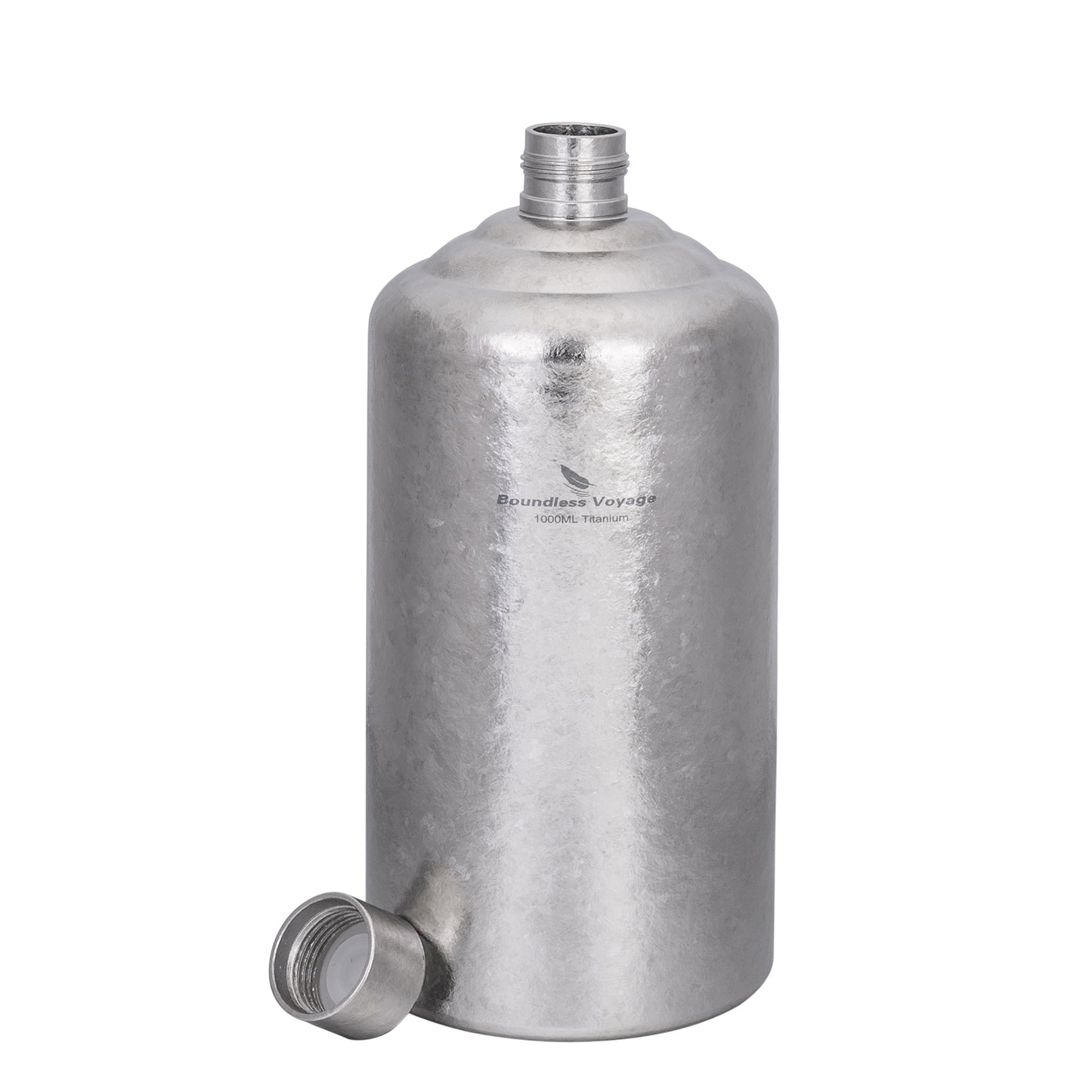 Boundless Voyage 1000ml Pure Titanium Hip Flask | Large Capacity Ultralight Whiskey & Spirit Bottle | Leakproof Coating-Free Healthy Flask for Camping, Hunting & Travel