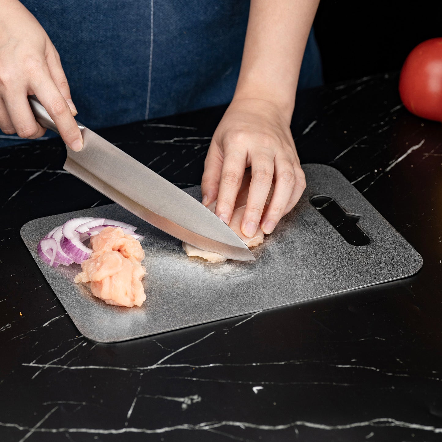 Boundless Voyage Titanium Cutting Board – TA1 Ultralight Multifunctional Camping Chopping Board for Outdoor Kitchen & Travel
