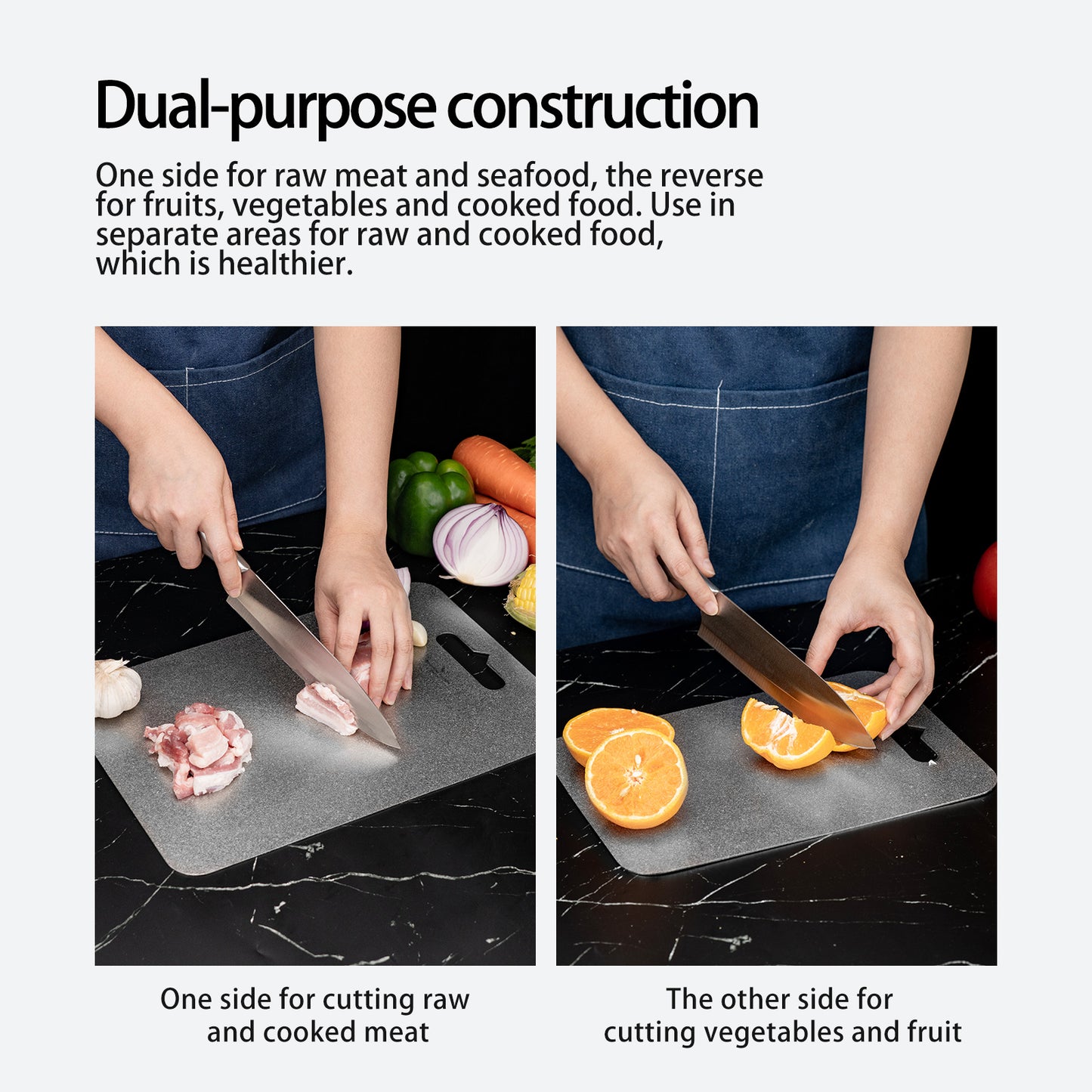 Boundless Voyage Titanium Cutting Board  Ultralight Multifunctional Camping Chopping Board 35.5×25cm for Outdoor Kitchen & Travel
