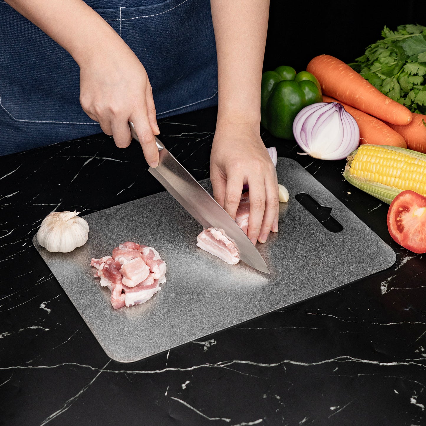 Boundless Voyage Titanium Cutting Board  Ultralight Multifunctional Camping Chopping Board 35.5×25cm for Outdoor Kitchen & Travel