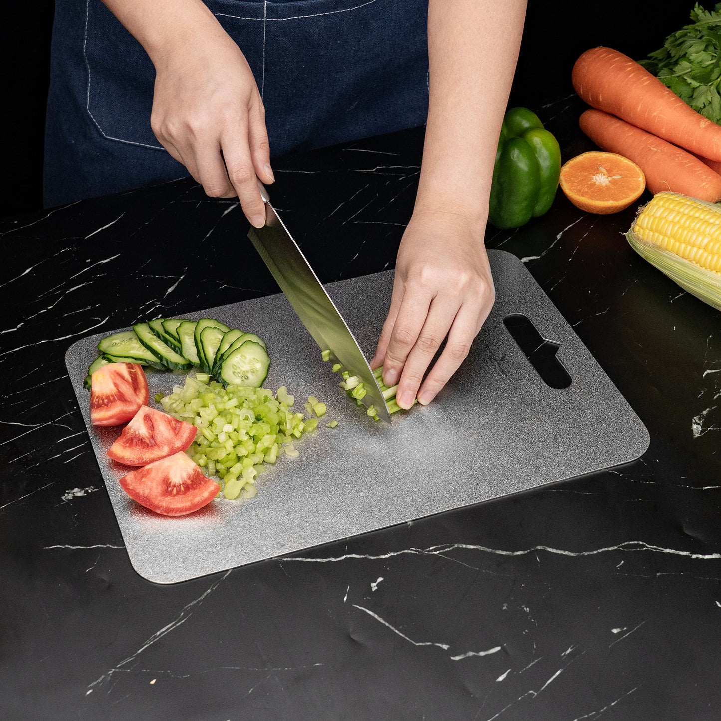 Boundless Voyage Titanium Cutting Board  Ultralight Multifunctional Camping Chopping Board 35.5×25cm for Outdoor Kitchen & Travel
