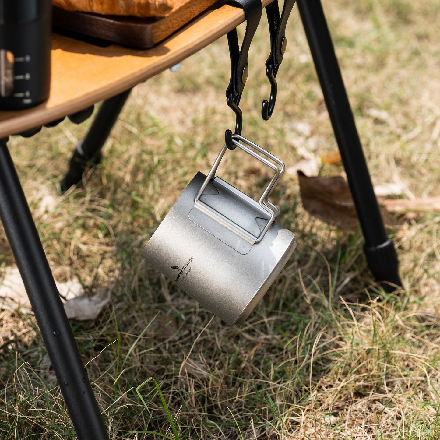 Boundless Voyage Titanium Pour Over Coffee Maker Set – 300ml Portable Camping Mug with Detachable Dripper