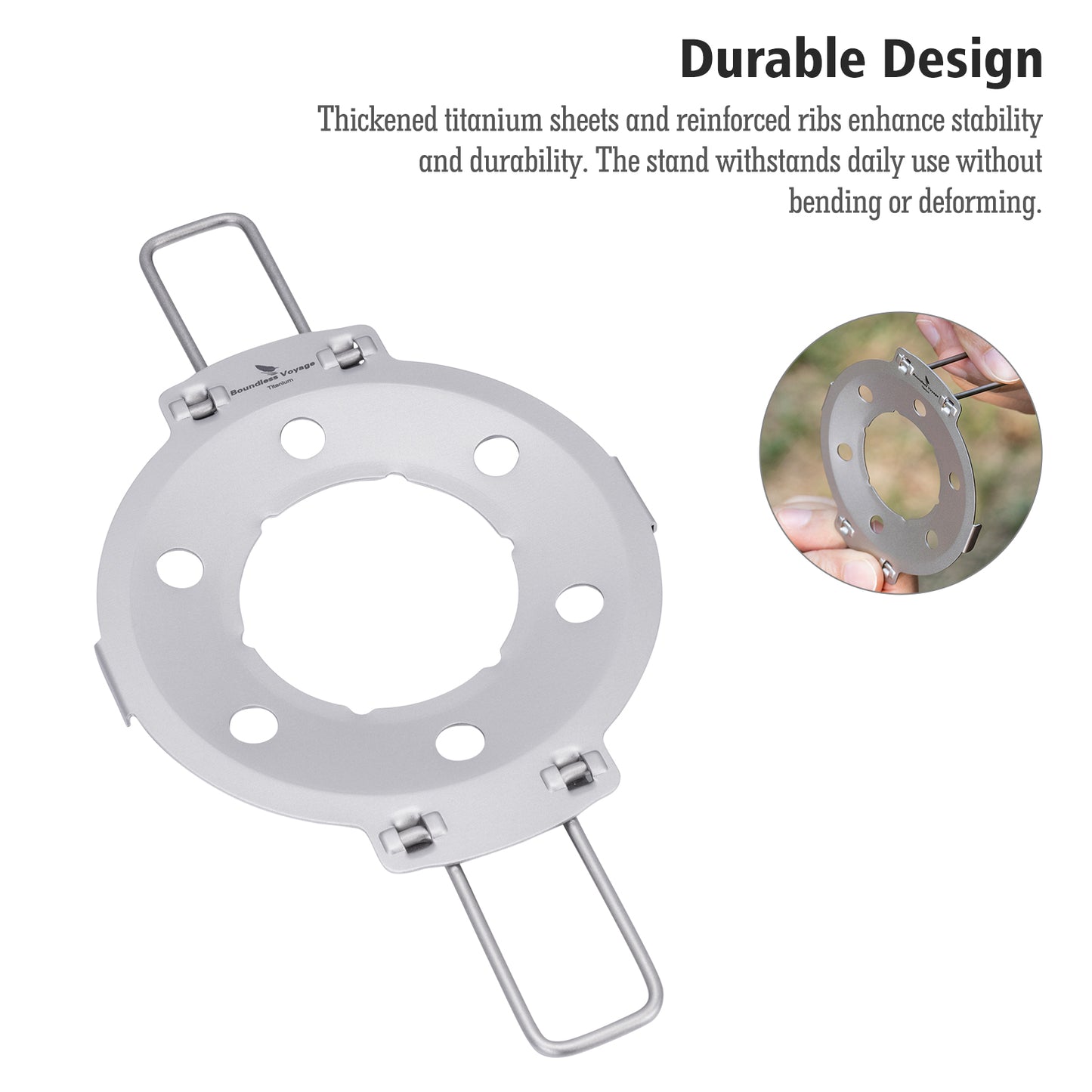 Boundless Voyage Titanium Coffee Dripper – Lightweight Reusable Pour Over Filter Holder for Outdoor Camping & Hiking