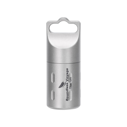 Boundless Voyage Titanium Pill Holder with Lanyard – Waterproof Mini Travel Pill Case, Ultralight Portable Container