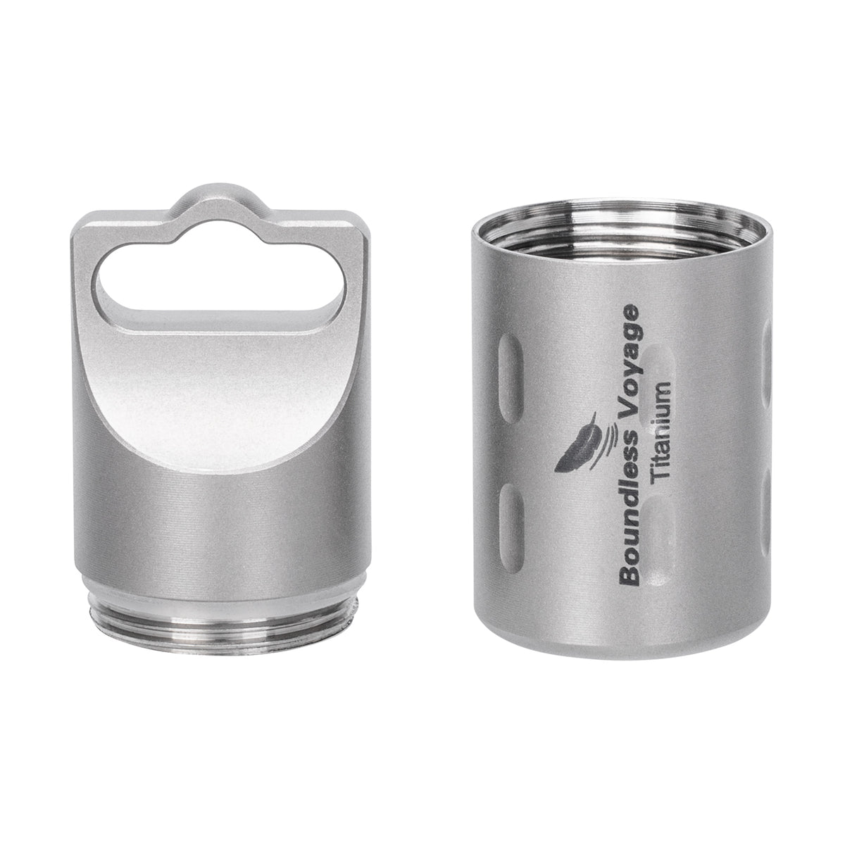 Boundless Voyage Titanium Pill Holder with Lanyard – Waterproof Mini Travel Pill Case, Ultralight Portable Container