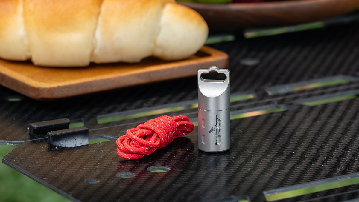 Boundless Voyage Titanium Pill Holder with Lanyard – Waterproof Mini Travel Pill Case, Ultralight Portable Container