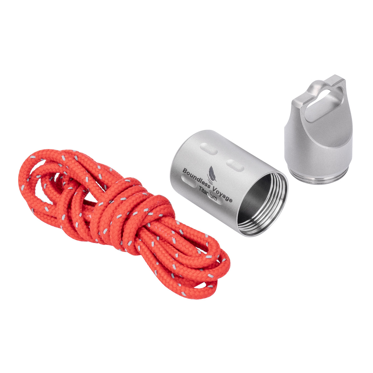 Boundless Voyage Titanium Pill Holder with Lanyard – Waterproof Mini Travel Pill Case, Ultralight Portable Container