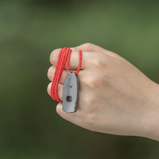 Boundless Voyage 120dB Titanium Survival Whistle – Compact, Ultralight & Rust-Proof Emergency Safety Whistle for Hiking, Camping & Outdoor Rescue-Corrosion Rust-Proof Whistles for Outdoor, Hiking, Camping & Rescue