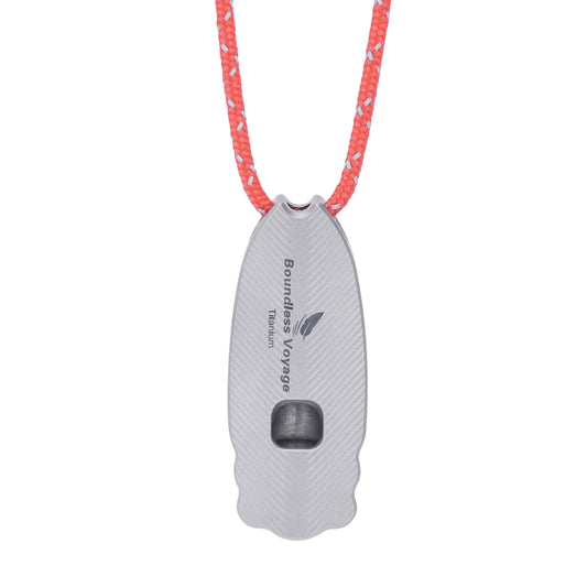 Boundless Voyage 120dB Titanium Survival Whistle Compact Emergency Safety Whistle Ultra-Light & Anti-Corrosion Rust-Proof Whistles for Outdoor, Hiking, Camping & Rescue