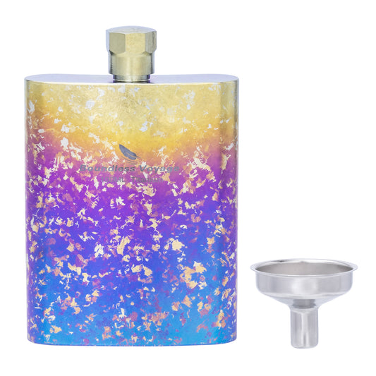 Boundless Voyage Titanium Colorful Flask Ultralight Mini Ti Flagon for Outdoor Travel Water Juice Whiskey Wine Pot Bottle 100ml