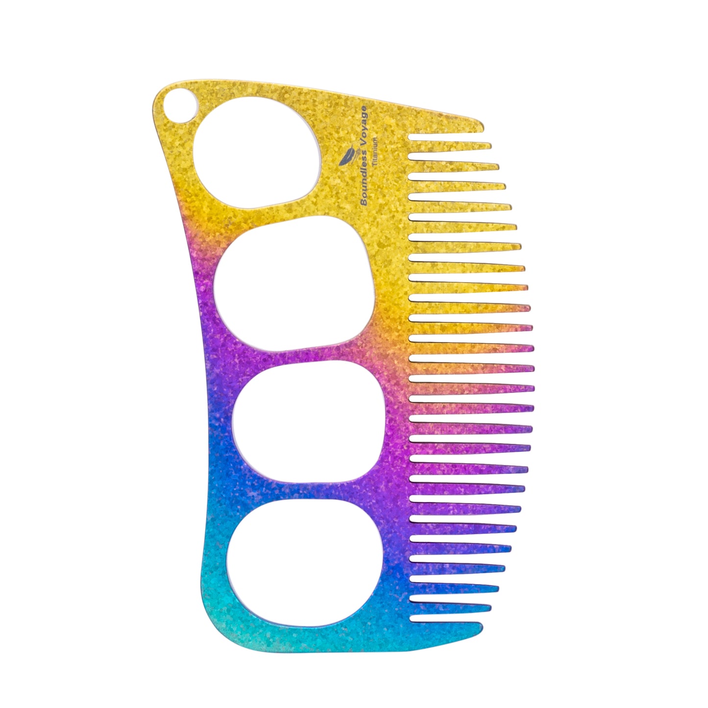Boundless Voyage Titanium Crescent Comb – Hair & Beard Pocket Comb for Travel, EDC & Everyday Grooming