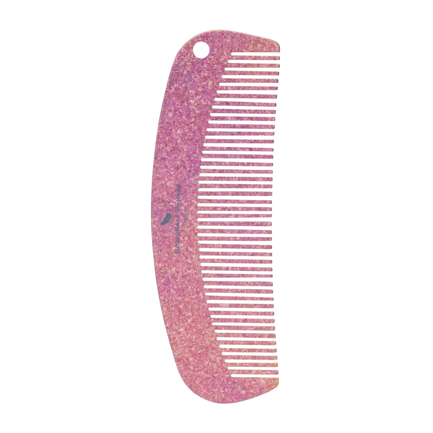 Boundless Voyage Titanium Crescent Comb – Hair & Beard Grooming Comb for Travel, EDC & Everyday Use
