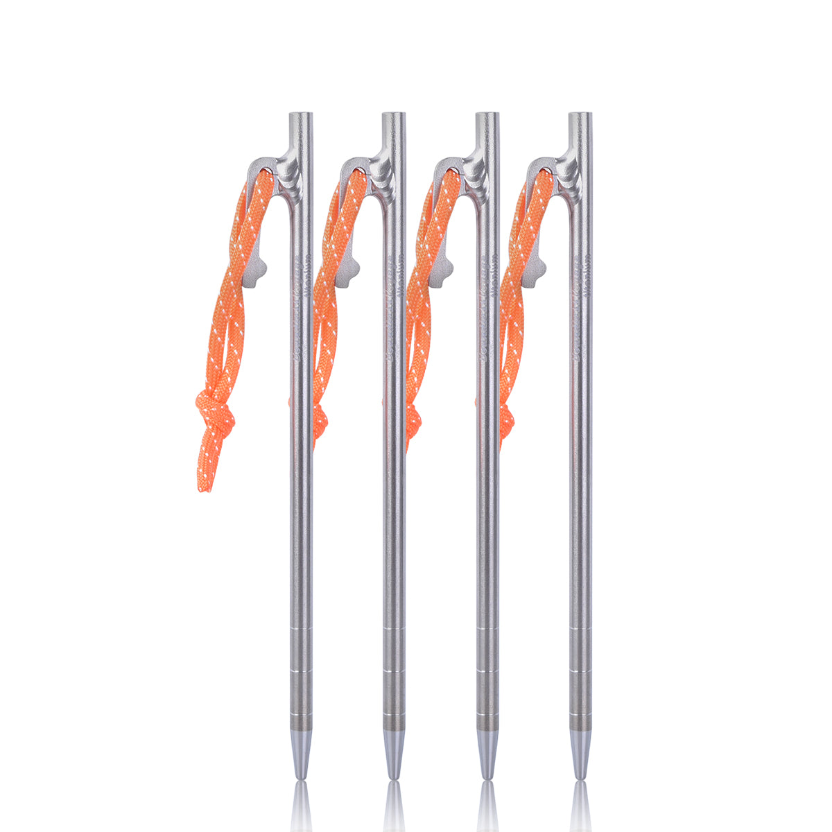 Boundless Voyage Titanium Alloy Tent Stakes (6pcs) – Ultralight Pegs 20/24/30/35/40cm for Camping, Hiking & All-Terrain Shelter Setup