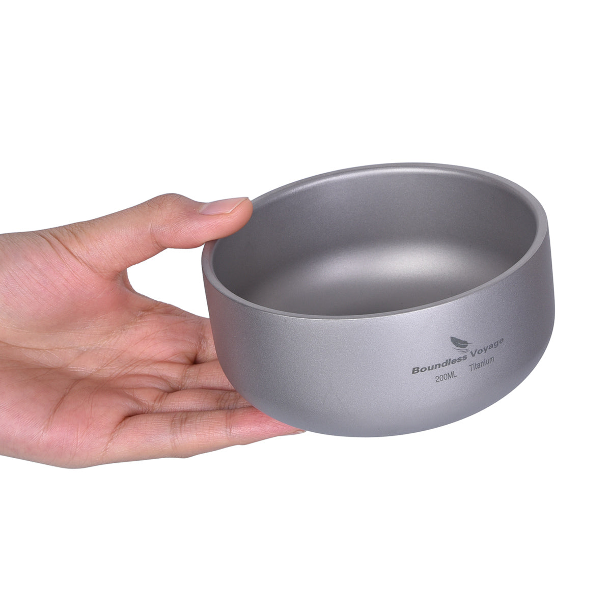 Boundless Voyage Titanium Double-Wall Bowl for Adult Children Outdoor Camping Tableware 200ml