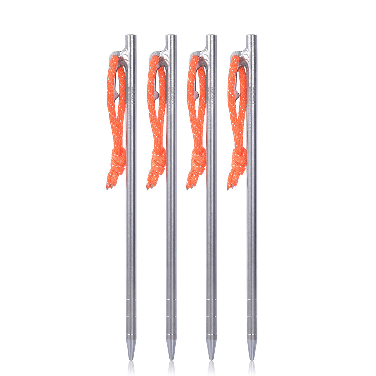Boundless Voyage Titanium Alloy Tent Stakes (6pcs) – Ultralight Pegs 20/24/30/35/40cm for Camping, Hiking & All-Terrain Shelter Setup