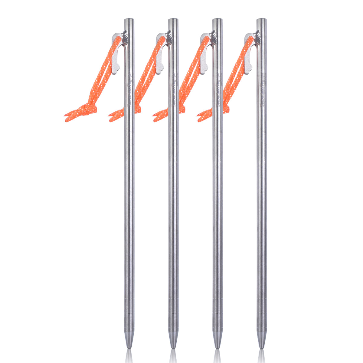 Boundless Voyage Titanium Alloy Tent Stakes (6pcs) – Ultralight Pegs 20/24/30/35/40cm for Camping, Hiking & All-Terrain Shelter Setup