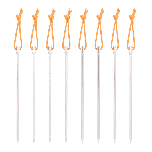 Boundless Voyage Titanium Alloy Tent Pegs 8pcs Camping Tent Stakes Portable Tent Nails for Picnic Hiking Backpacking