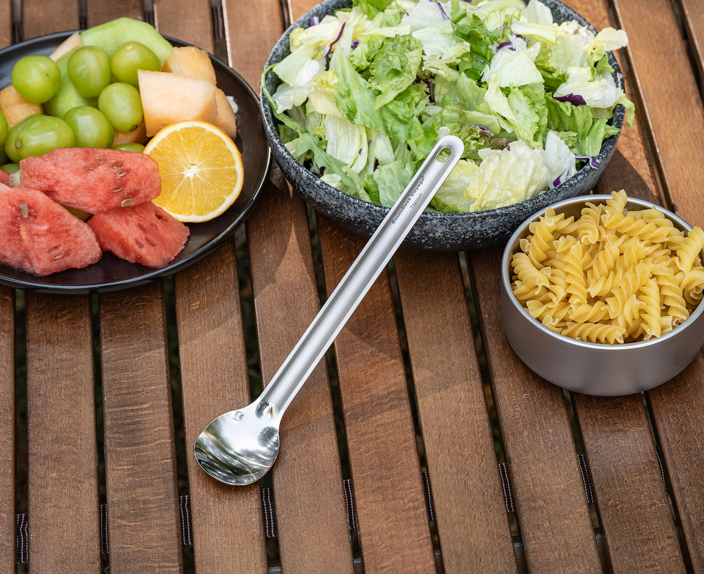 Boundless Voyage Titanium Long Handle Ultralight Spoon Cutlery with Storage Pouch for Camping, Travel & Home Use