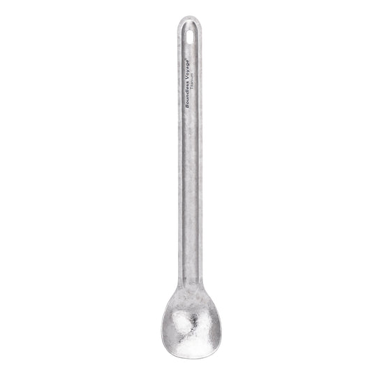Boundless Voyage Titanium Long Handle Ultralight Spoon Cutlery with Storage Pouch for Camping, Travel & Home Use