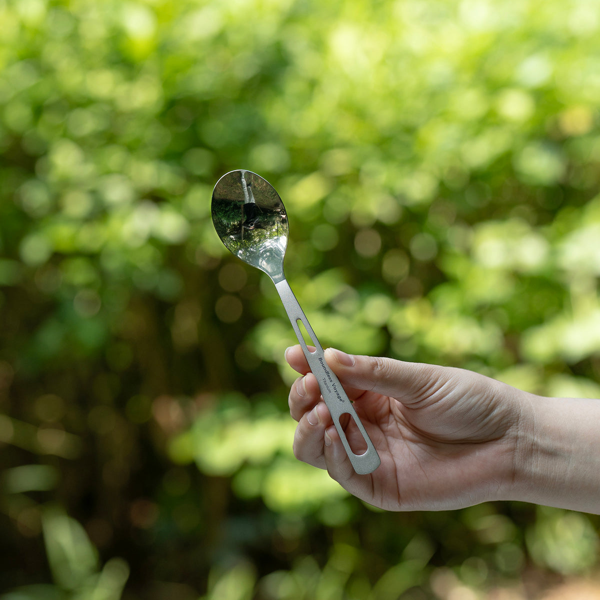 Boundless Voyage Titanium Spoon – Ultralight TA1 Titanium Camping Spoon for Backpacking, Travel & Everyday Use
