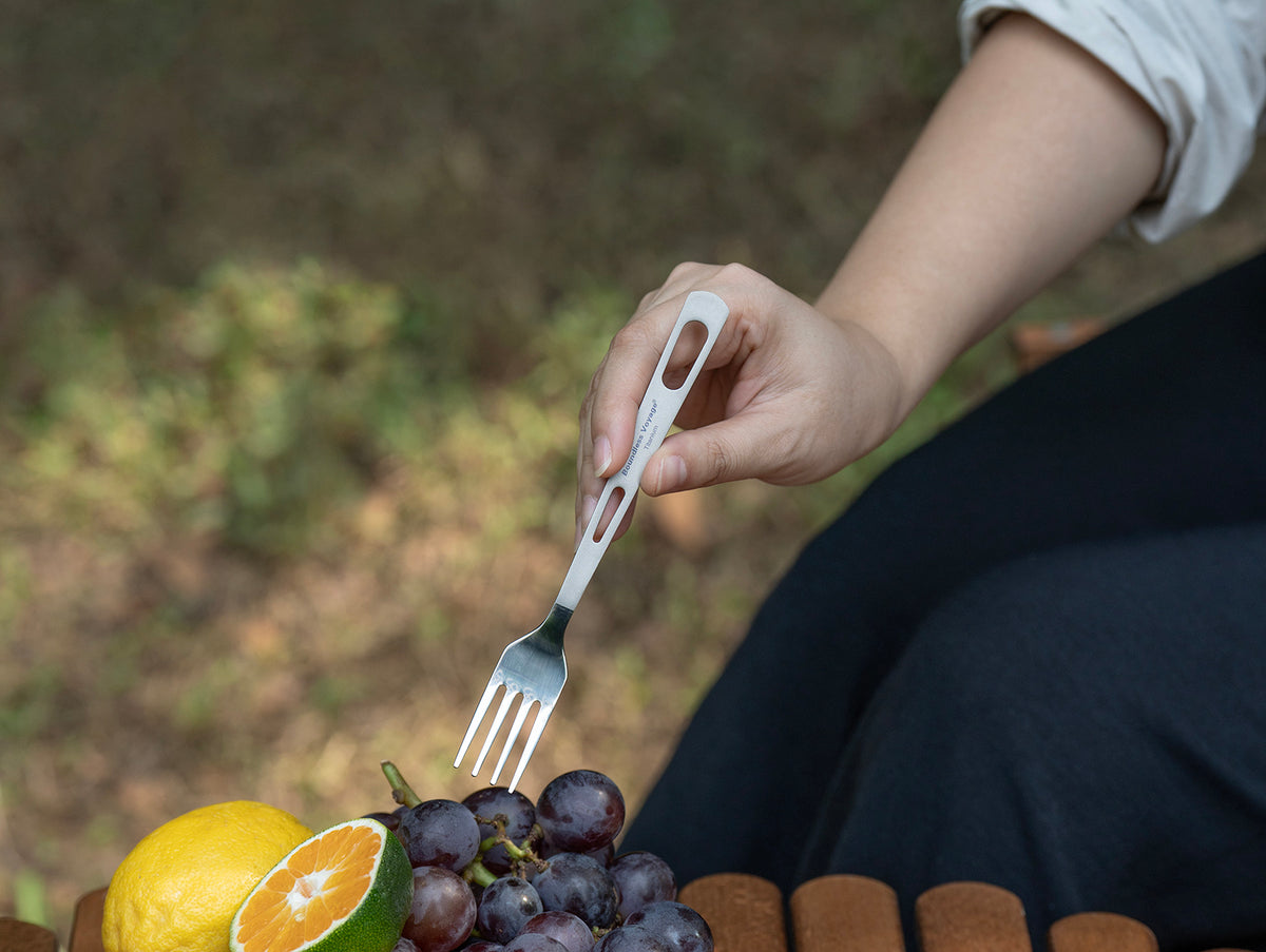 Boundless Voyage Titanium Fork – Ultralight Camping Cutlery for Outdoor & Everyday Use
