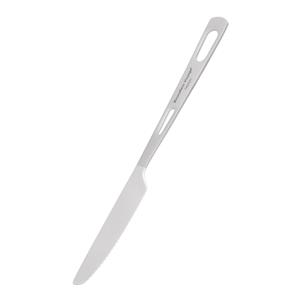 Boundless Voyage Titanium Knife – Ultralight TA1 Titanium Camping Cutlery for Backpacking, Hiking, Travel & Everyday Use