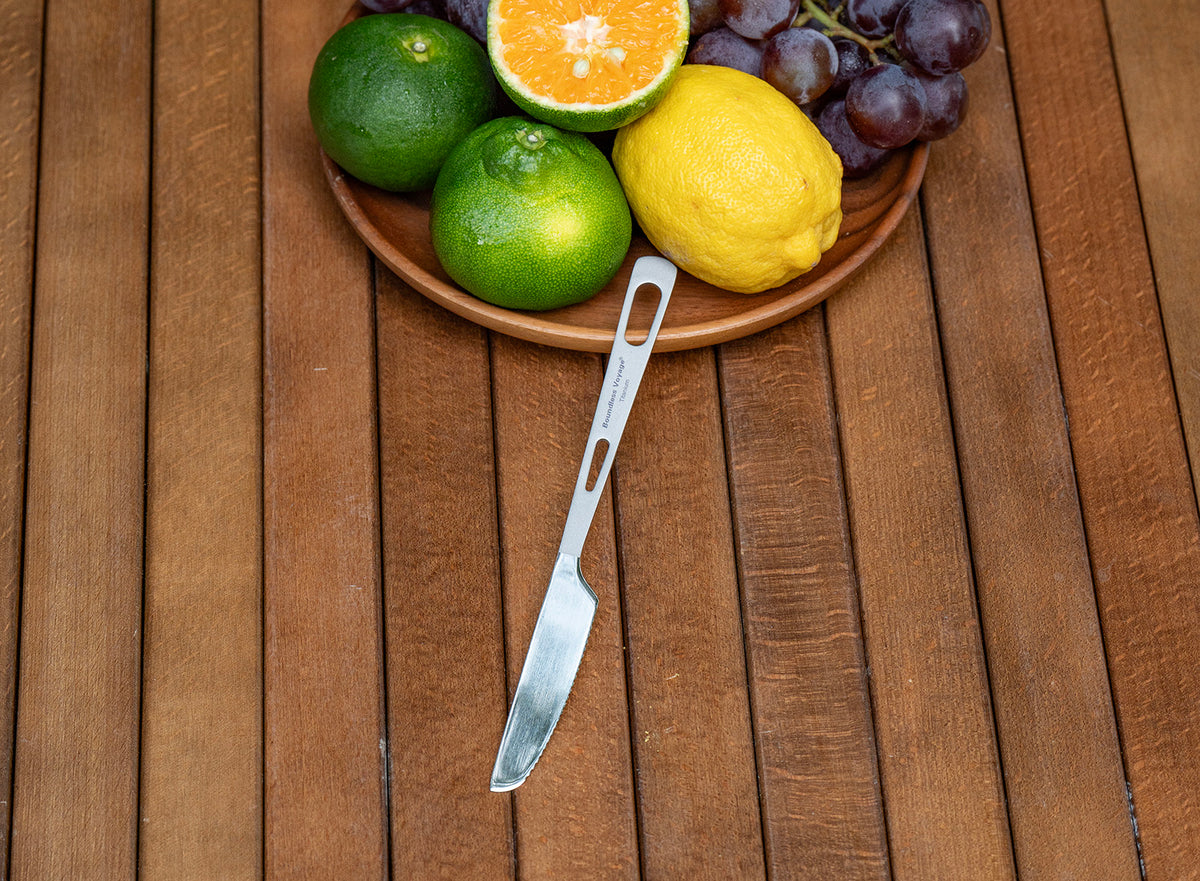 Boundless Voyage Titanium Knife – Ultralight TA1 Titanium Camping Cutlery for Backpacking, Hiking, Travel & Everyday Use