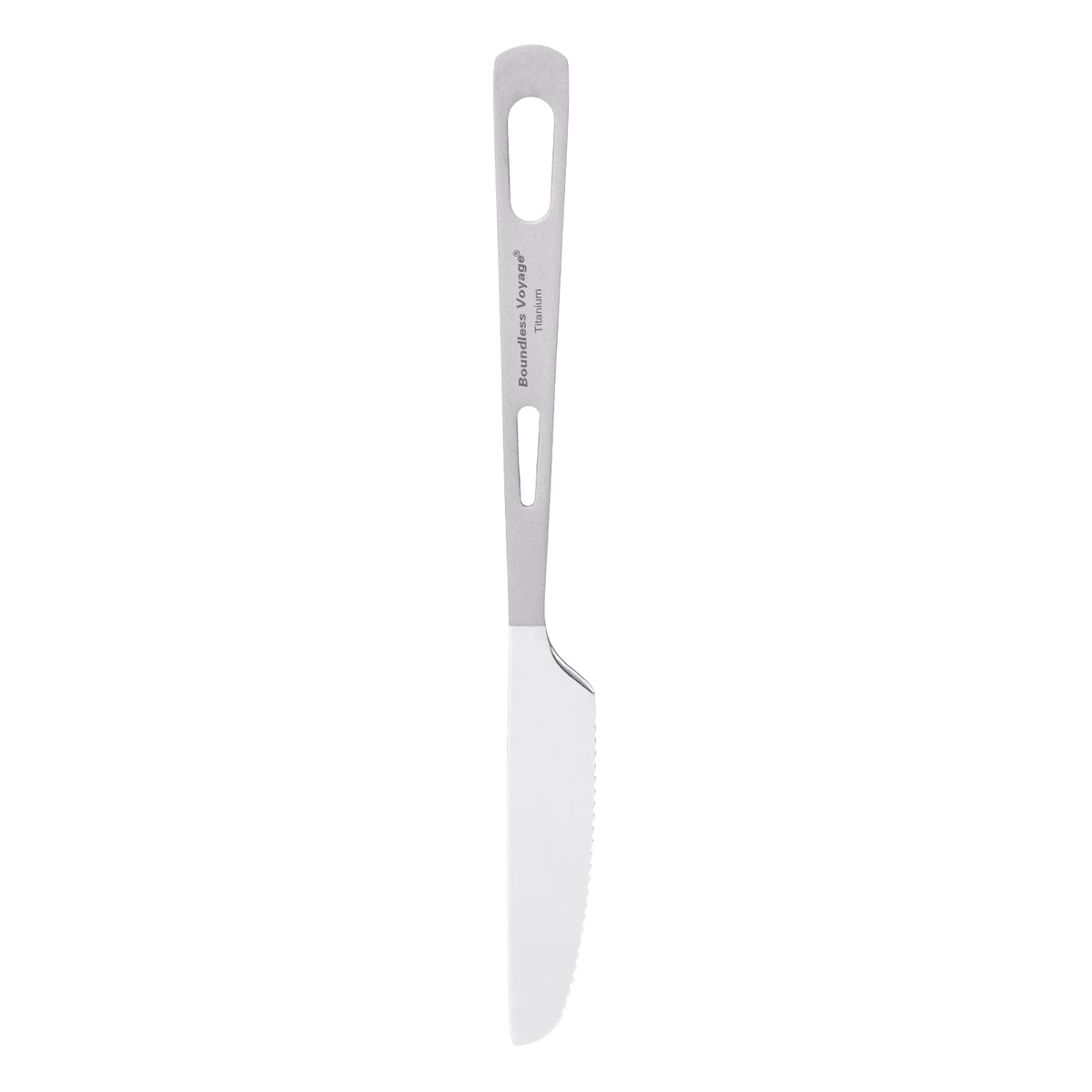 Boundless Voyage Titanium Knife – Ultralight TA1 Titanium Camping Cutlery for Backpacking, Hiking, Travel & Everyday Use