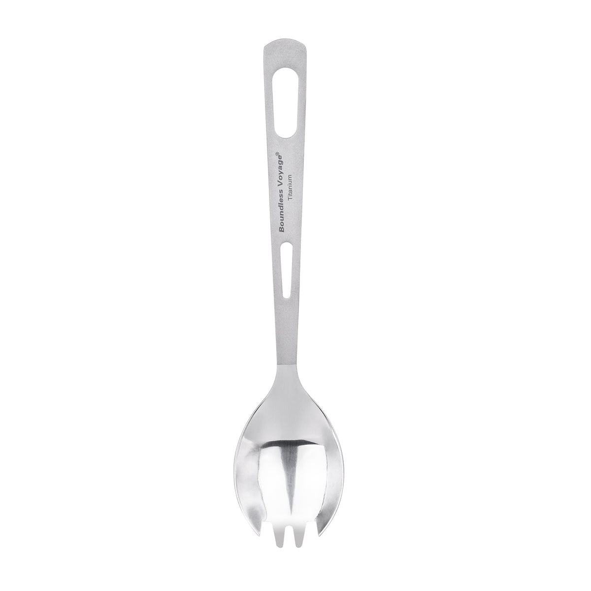 Boundless Voyage Titanium Spork – Ultralight TA1 Titanium Spoon & Fork Combo for Camping, Backpacking, Hiking & Travel