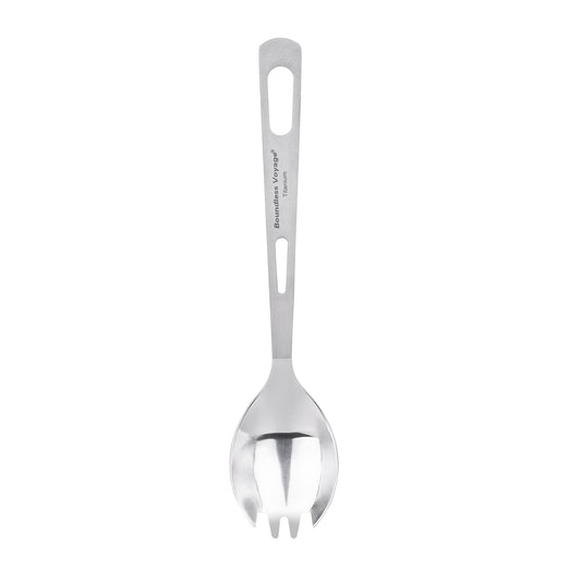 Boundless Voyage Titanium Spork – Ultralight TA1 Titanium Spoon & Fork Combo for Camping, Backpacking, Hiking & Travel