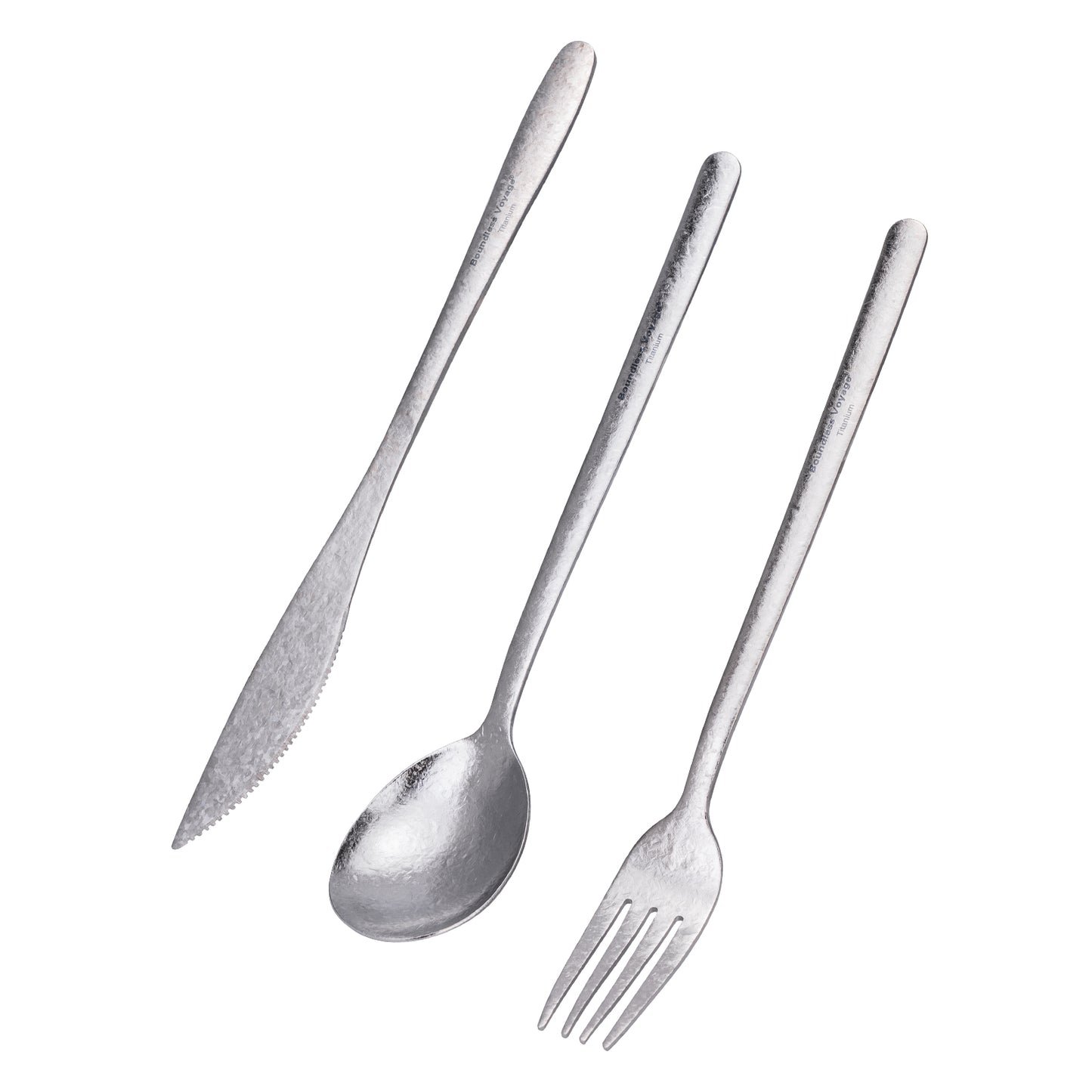 Boundless Voyage Titanium Camping Cutlery Set – Eco-Friendly Knife, Fork & Spoon | Durable Tableware for Home, Travel & Outdoor Use