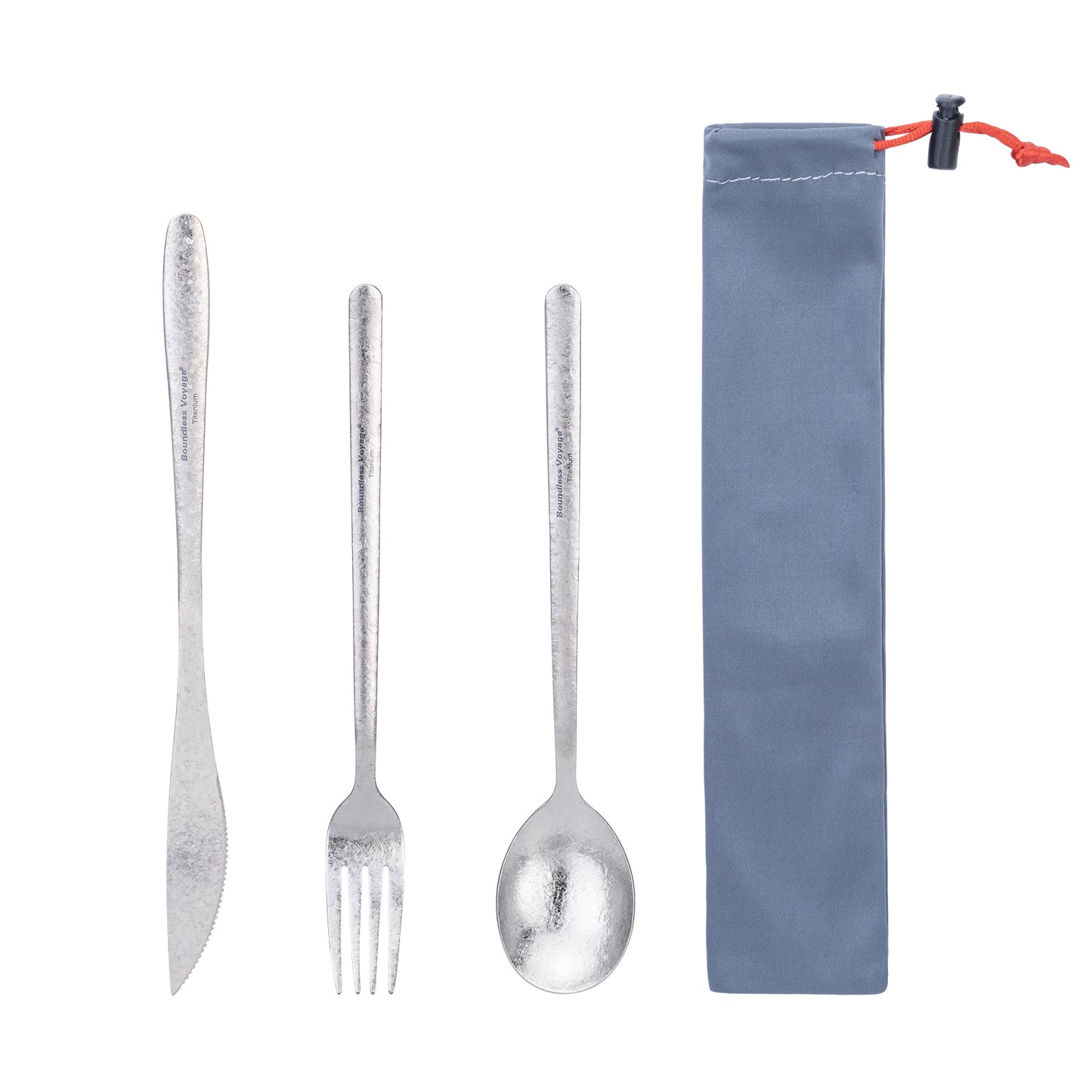 Boundless Voyage Titanium Camping Cutlery Set – Eco-Friendly Knife, Fork & Spoon | Durable Tableware for Home, Travel & Outdoor Use