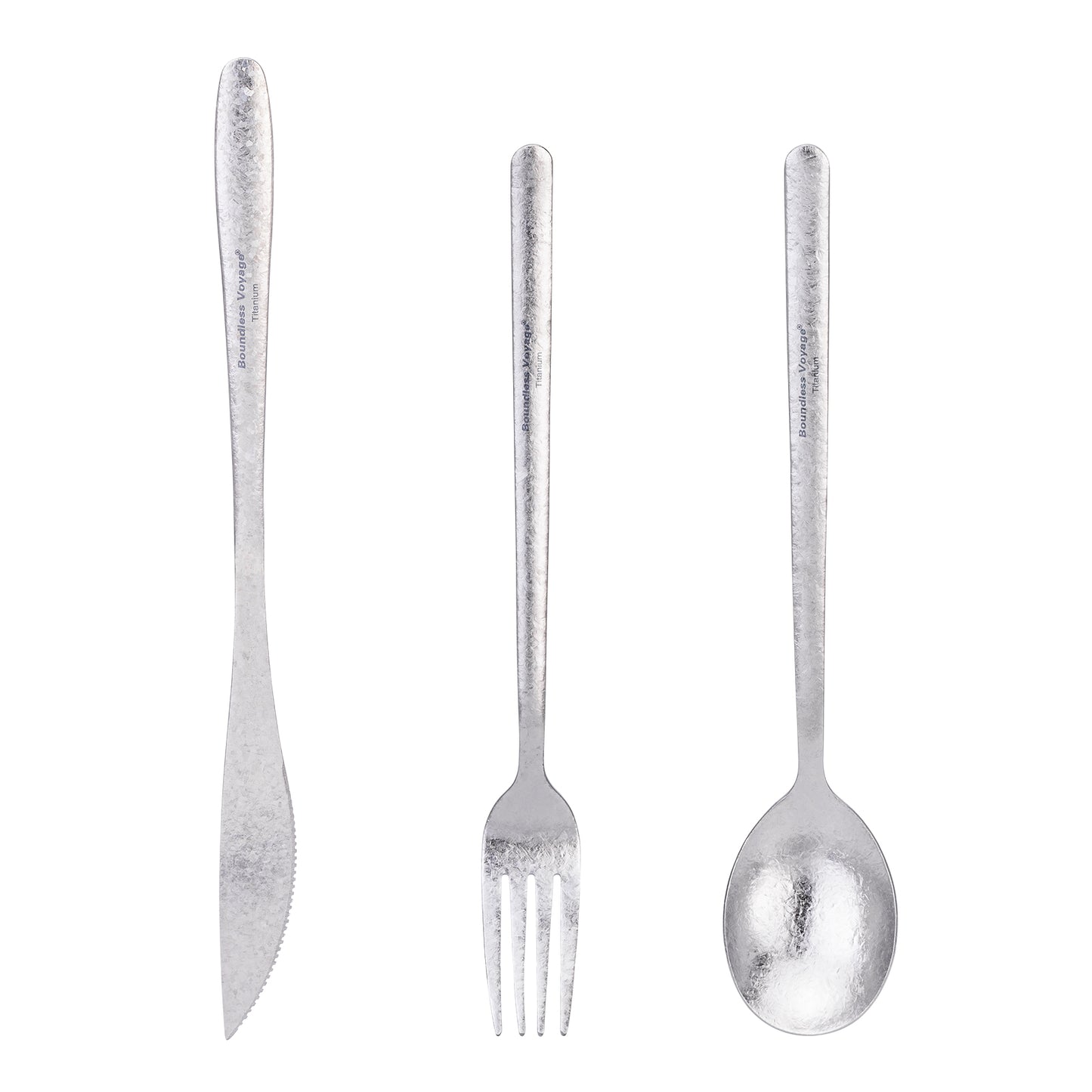 Boundless Voyage Titanium Camping Cutlery Set – Eco-Friendly Knife, Fork & Spoon | Durable Tableware for Home, Travel & Outdoor Use