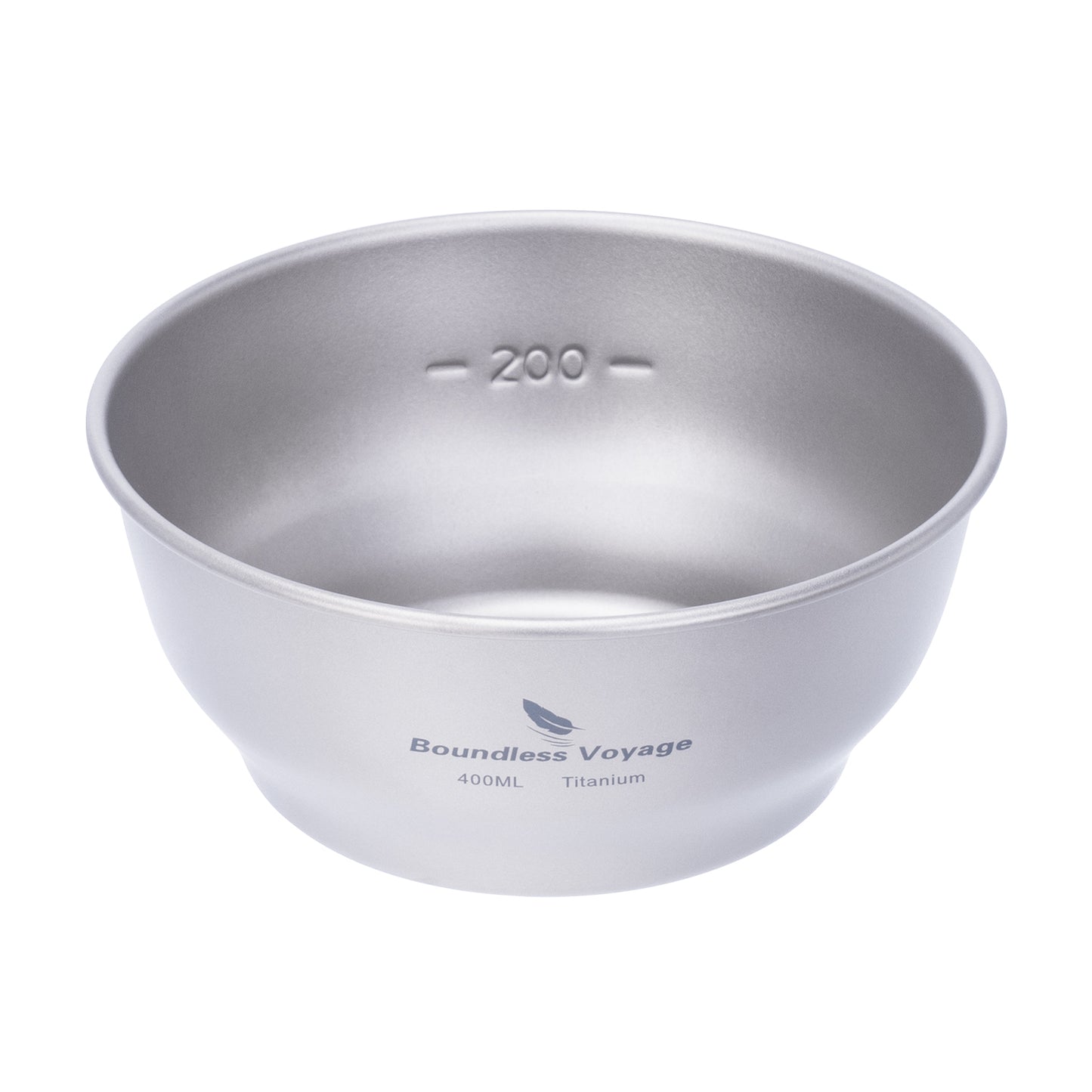 Boundless Voyage 400ml Titanium Camping Bowl – Ultralight Single-Wall Outdoor Dish for Hiking, Backpacking & Travel