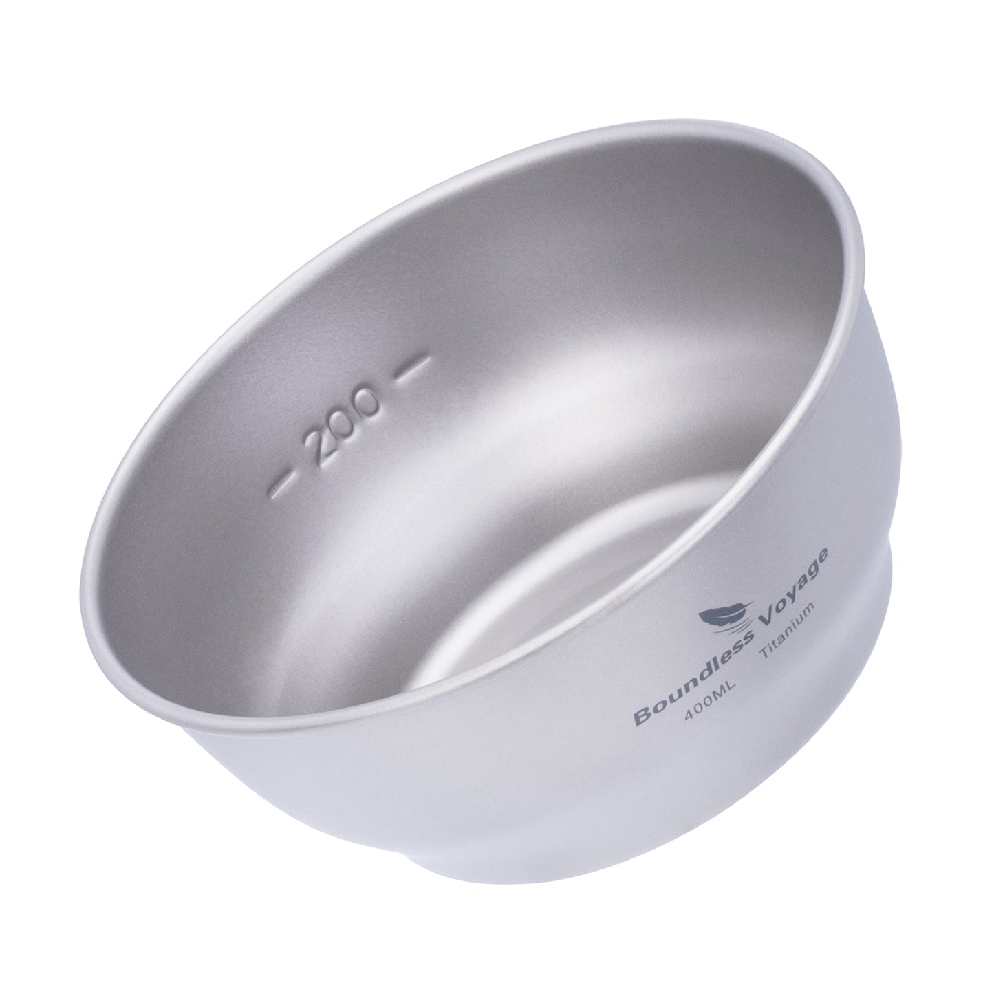 Boundless Voyage 400ml Titanium Camping Bowl – Ultralight Single-Wall Outdoor Dish for Hiking, Backpacking & Travel