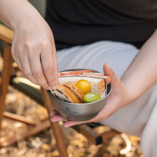 Boundless Voyage 400ml Titanium Camping Bowl – Ultralight Single-Wall Outdoor Dish for Hiking, Backpacking & Travel