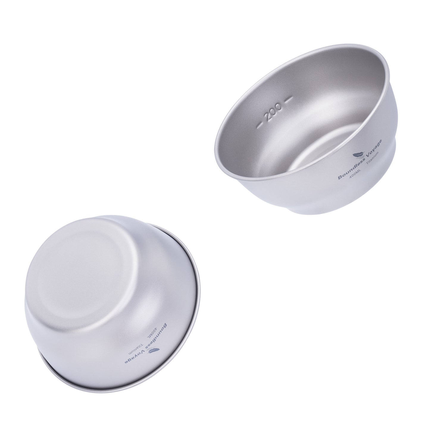Boundless Voyage 400ml Titanium Camping Bowl – Ultralight Single-Wall Outdoor Dish for Hiking, Backpacking & Travel