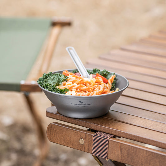 Boundless Voyage 600ml Titanium Camping Bowl – Ultralight Single-Wall Outdoor Dish for Hiking, Backpacking & Travel