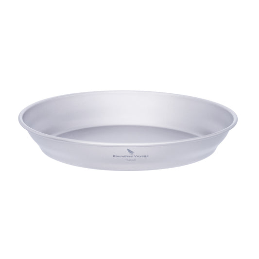 Boundless Voyage Titanium Camping Pan Plate – Ultralight Outdoor Dish with Carry Bag for Backpacking, Hiking & Tableware Use