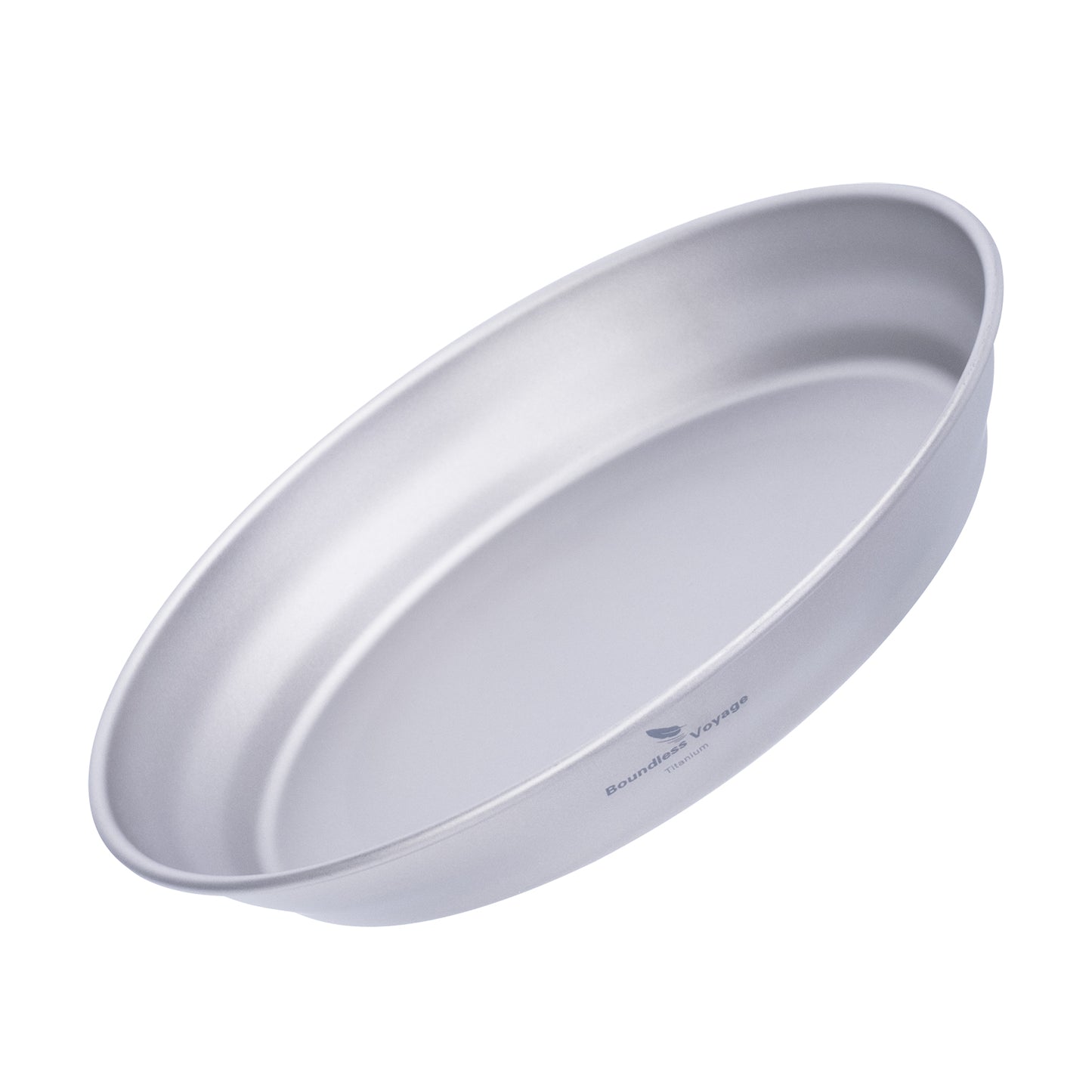 Boundless Voyage 7" Titanium Camping Pan Plate – Ultralight Outdoor Dish with Carry Bag for Hiking, Backpacking & Travel