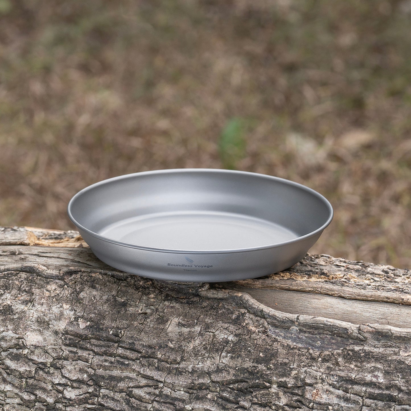 Boundless Voyage 7" Titanium Camping Pan Plate – Ultralight Outdoor Dish with Carry Bag for Hiking, Backpacking & Travel