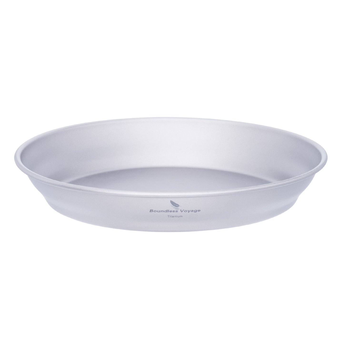Boundless Voyage 7" Titanium Camping Pan Plate – Ultralight Outdoor Dish with Carry Bag for Hiking, Backpacking & Travel
