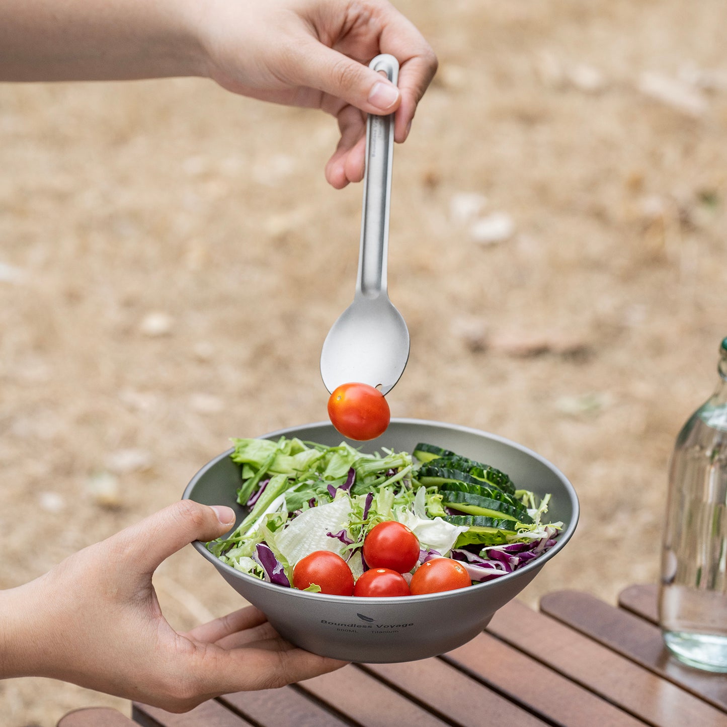 Boundless Voyage Titanium Bowl & Pan Set – Ultralight 5-Piece Camping Tableware Kit for Backpacking, Hiking & Outdoor Dining