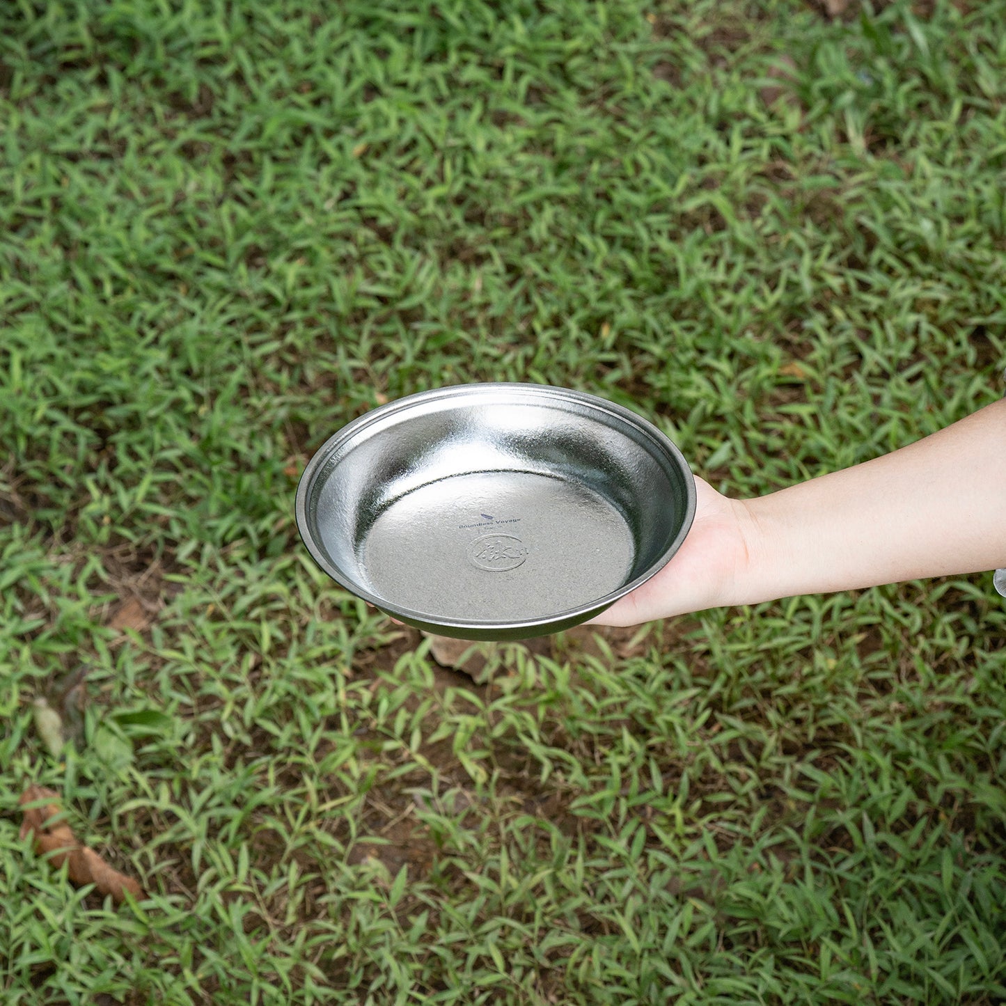 Boundless Voyage Crystalline Titanium Plate 18cm – Ultralight Reusable Dinner Plate for Camping, Travel & Outdoor Dining