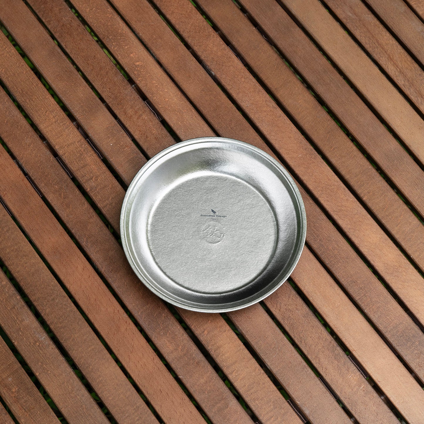 Boundless Voyage TA1 Titanium Dinner Plate – 20cm Lightweight Metal Plate for Camping, Picnic, Travel & Home
