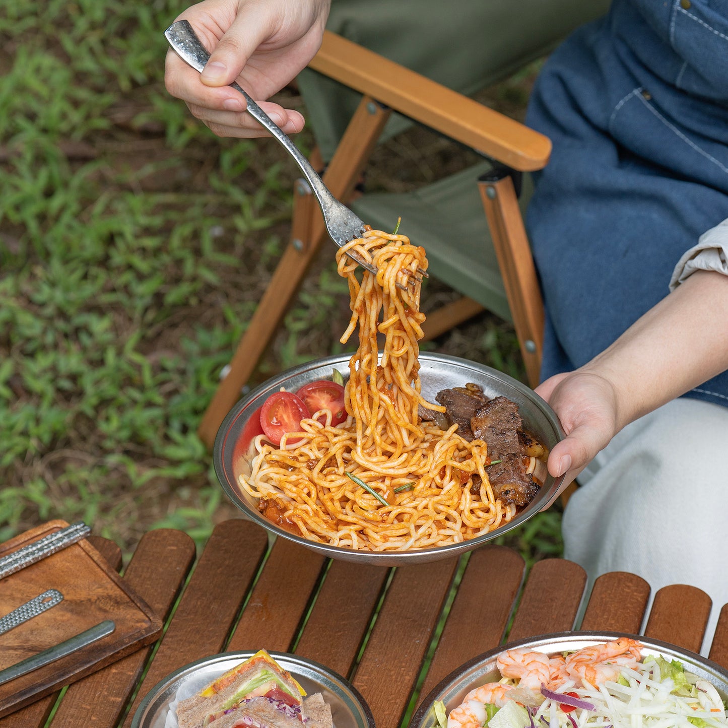 Boundless Voyage TA1 Titanium Dinner Plate – 20cm Lightweight Metal Plate for Camping, Picnic, Travel & Home