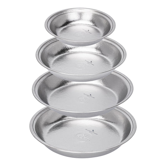 Boundless Voyage 4-Piece Titanium Plate Set – 14/18/20/22cm Ultralight Crystalline TA1 Dinner Plates for Camping, Picnic & Home